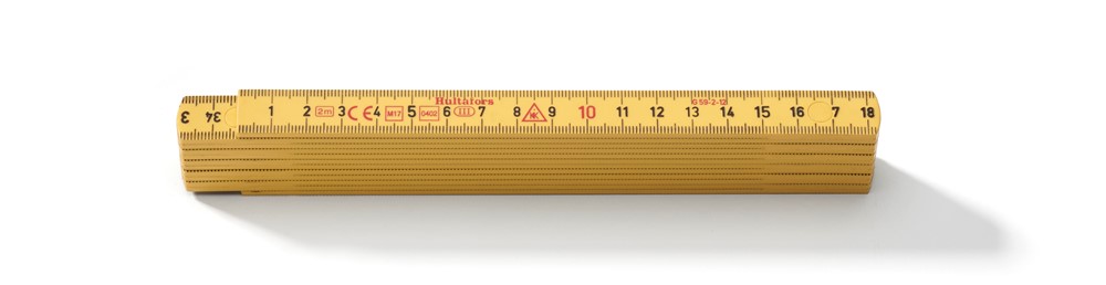 200104 Hultafors Gliedermaßstab G59, 15 mm breit, gelb, mit Millimetereinteilung, Meterstab 2 m, 12 Glieder (Preis pro Stück)